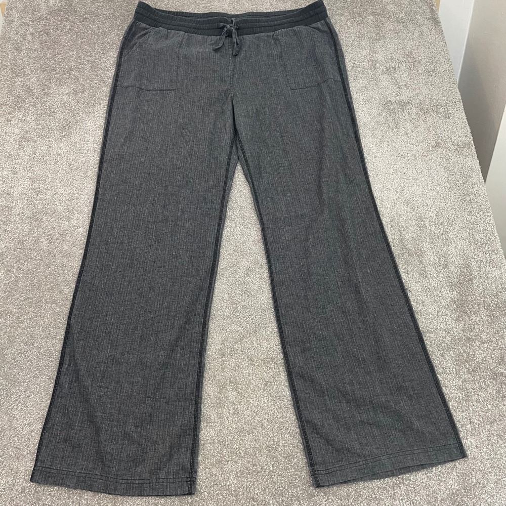 Prana Pants Womens XXL Wide Leg Drawstring Activewear Charcoal Grey
